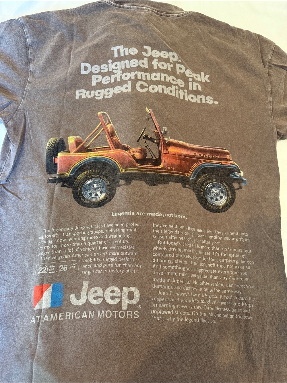 Abercrombie & Fitch Brown Jeep Logo Short Sleeve Tee - Picture 4 of 6